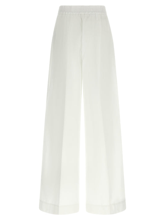 P.A.R.O.S.H. White Cotton Casual Pants