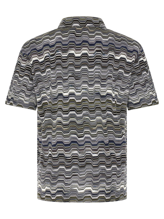 Missoni Bicolor Cotton Polo Shirt