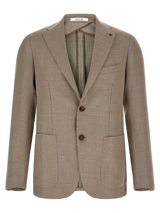 Tagliatore Brown Cotton Blazer