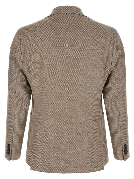 Tagliatore Brown Cotton Blazer