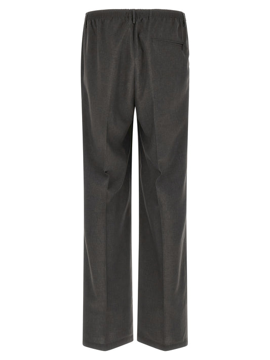 CELLAR DOOR Gray Polyester Casual Pants