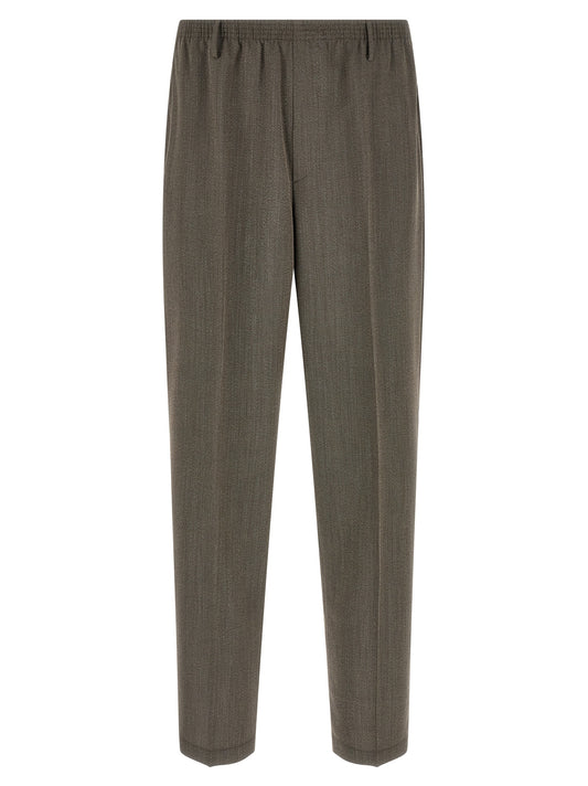 CELLAR DOOR Brown Virgin Wool Casual Pants