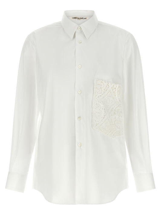 Comme Des Garçons White Cotton Blouse