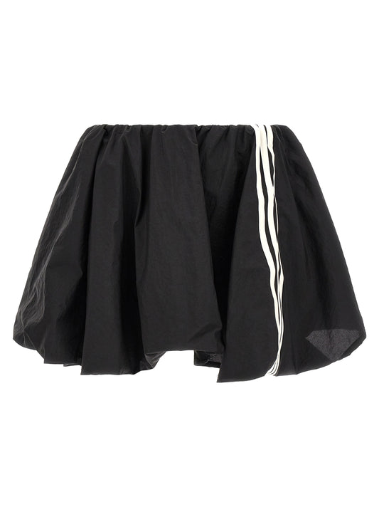 Y-3 Black Polyamide Long Skirt