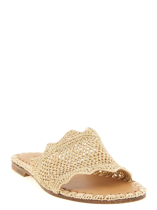 ODISSI Beige Viscose Slides