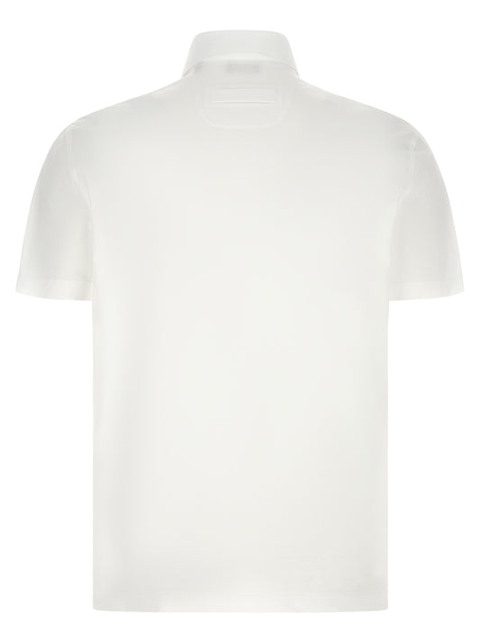 ZEGNA White Cotton Polo Shirt