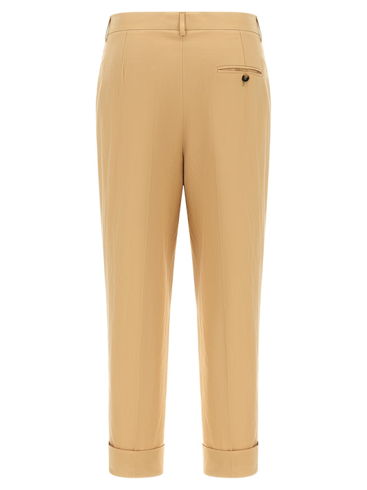 Alberto Biani Beige Cotton Casual Pants