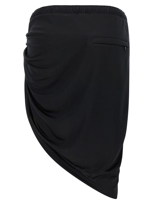 Courrèges Black Polyester Long Skirt