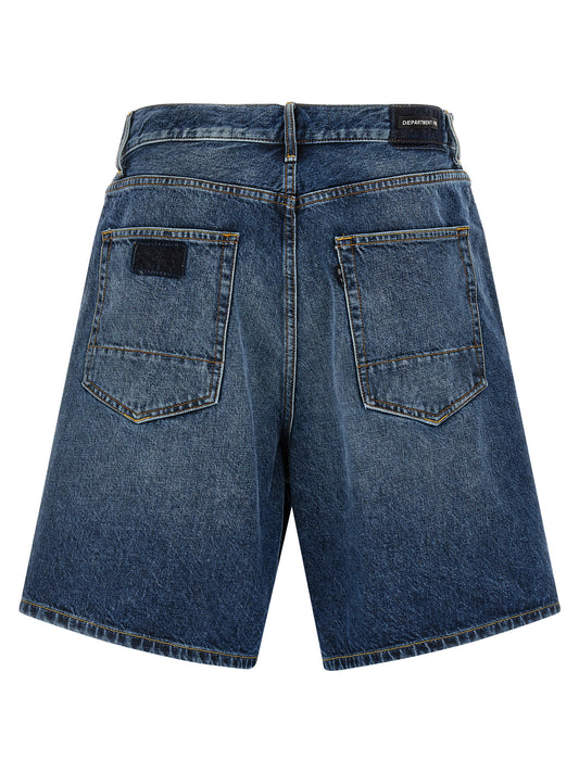 Department 5 Blue Cotton Bermuda Shorts