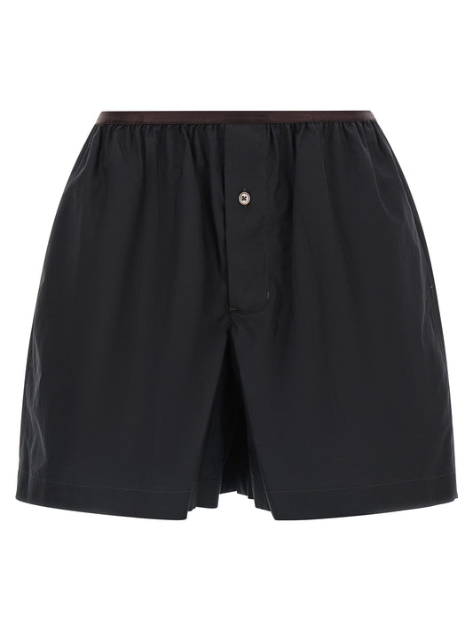Lemaire Gray Cotton Bermuda Shorts