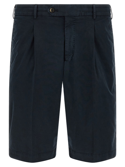 PT Torino Blue Cotton Bermuda Shorts
