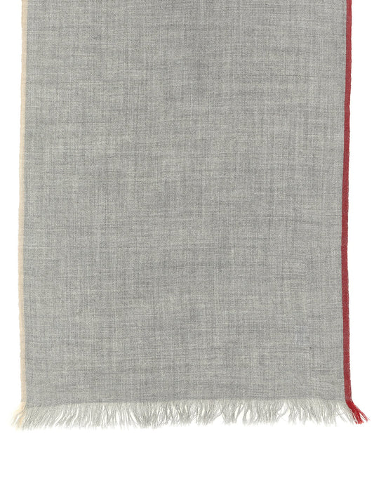 Brunello Cucinelli Gray Virgin Wool Scarf