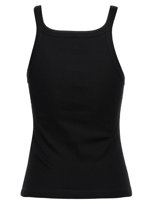 Fendi Black Cotton Sleeveles T-Shirt