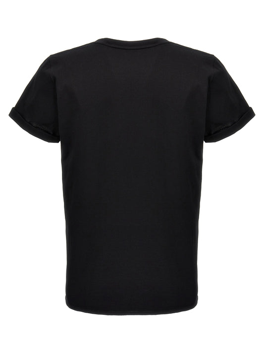 Saint Laurent Black Cotton T-Shirt