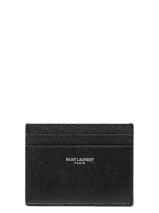 Saint Laurent Black Leather Cardholder