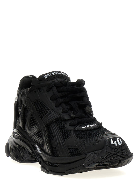 Balenciaga Black Polyester Athletic Sneakers