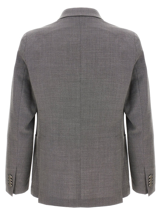 Tagliatore Gray Virgin Wool Blazer