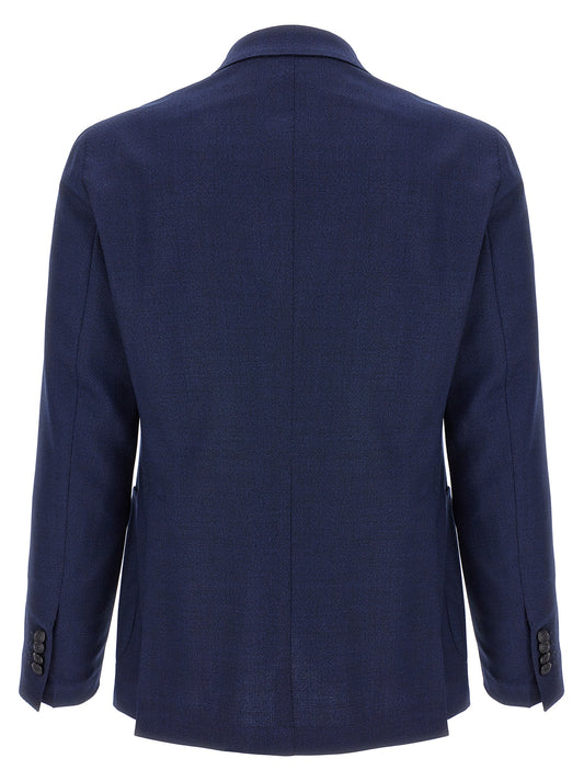 Tagliatore Blue Virgin Wool Blazer