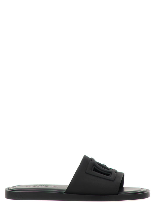 Dolce & Gabbana Black Polyethylene Slides