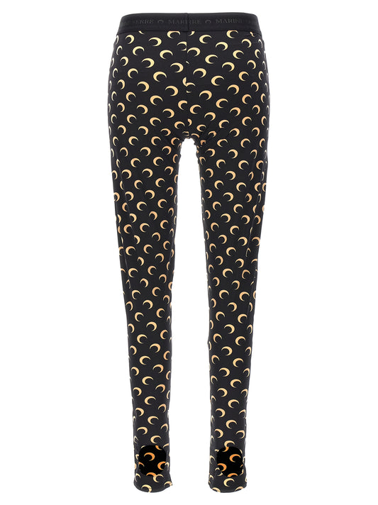 Marine Serre Black Polyamide Leggings