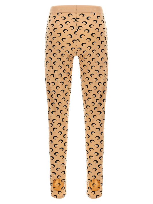 Marine Serre Beige Polyamide Leggings