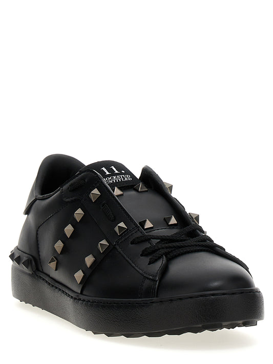 Valentino Garavani Black Calfskin Low Top Sneakers