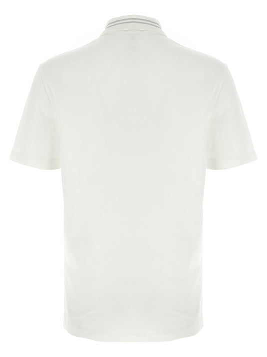 Versace White Cotton Polo Shirt