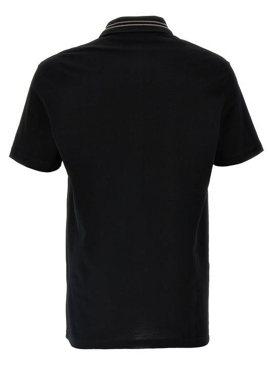 Versace Black Cotton Polo Shirt