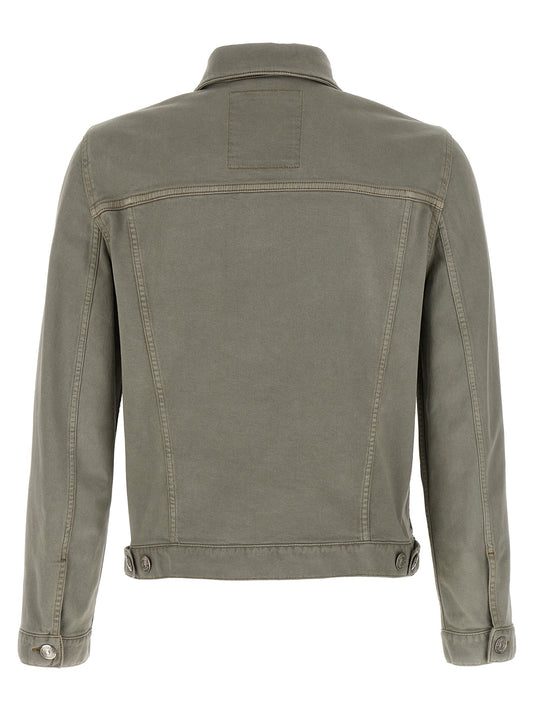 Brunello Cucinelli Gray Cotton Denim Jacket