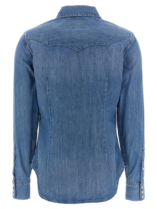 Polo Ralph Lauren Blue Cotton Blouse