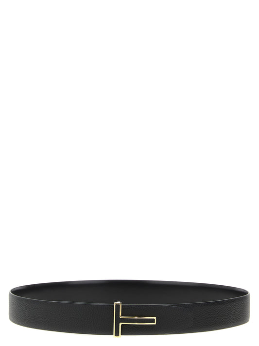 Tom Ford Black Calfskin Regular Belt