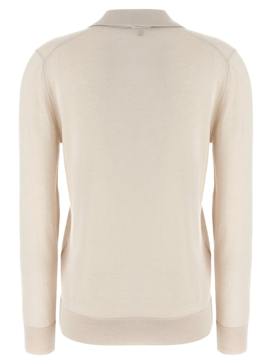 Brioni Beige Cashmere Polo Shirt