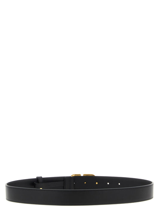 Valentino Garavani Black Calfskin Regular Belt