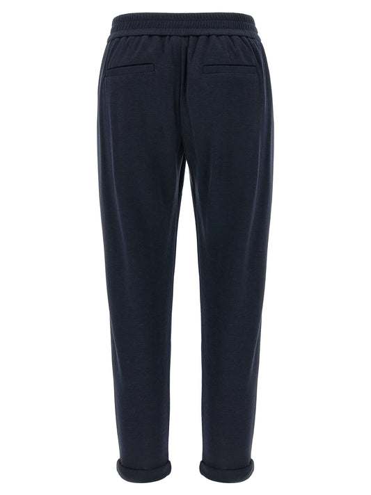 Brunello Cucinelli Blue Cotton Joggers (Workout Pants)