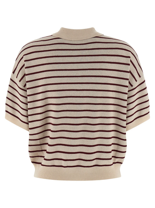 ROTATE BIRGER CHRISTENSEN Multicolor Mohair Polo Shirt