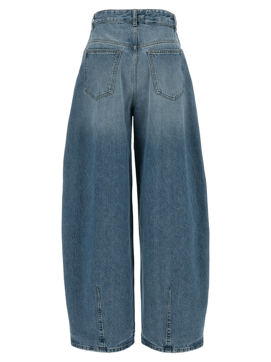 Jacquemus Blue Cotton High-Waisted Jean