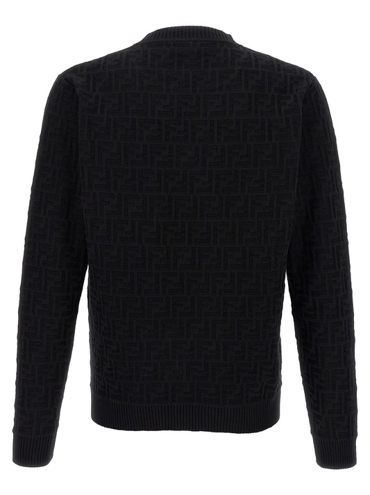 Fendi Black Cotton Cardigan