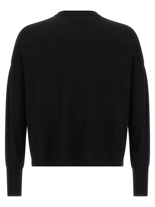 MA'RY'YA Black Virgin Wool Cardigan