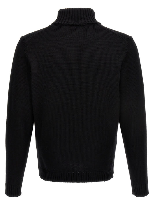 ZANONE Black Virgin Wool Cardigan