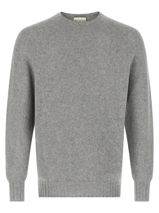 MA'RY'YA Gray Virgin Wool Cardigan