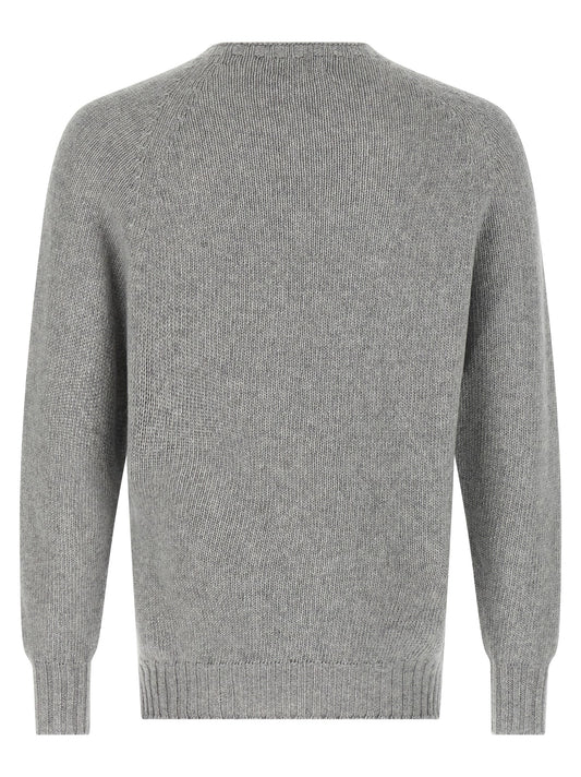 MA'RY'YA Gray Virgin Wool Cardigan