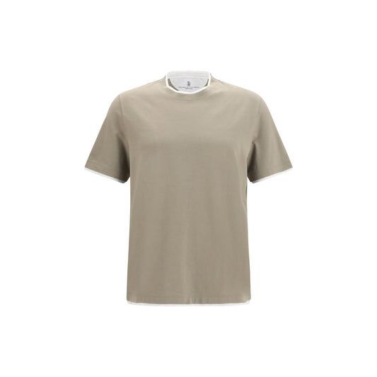Brunello Cucinelli Bicolor Cotton T-Shirt
