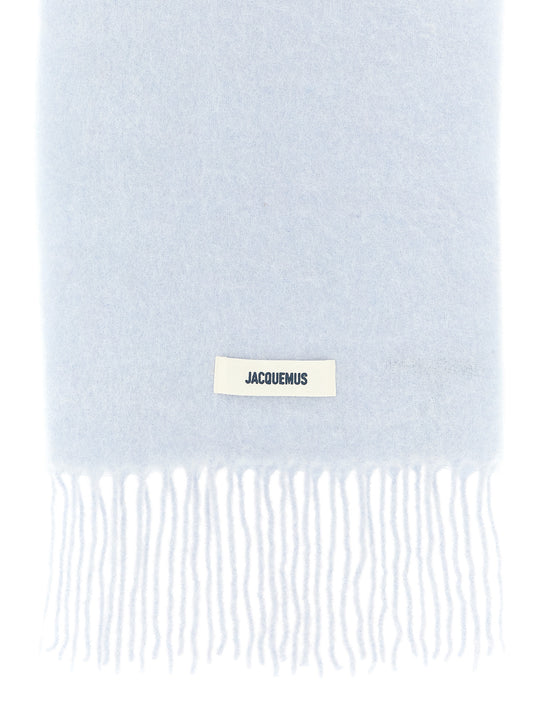 Jacquemus Blue Alpaca Leather Scarf