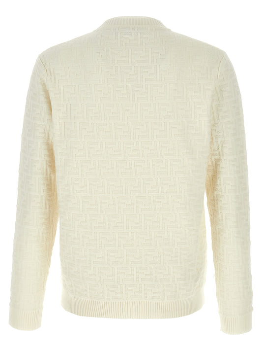 Fendi White Cotton Cardigan