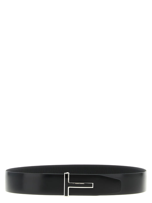 Tom Ford Black Calfskin Regular Belt
