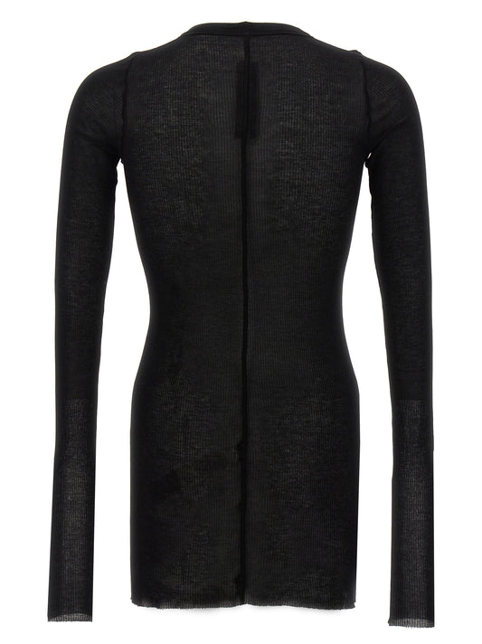Rick Owens Black Viscose T-Shirt