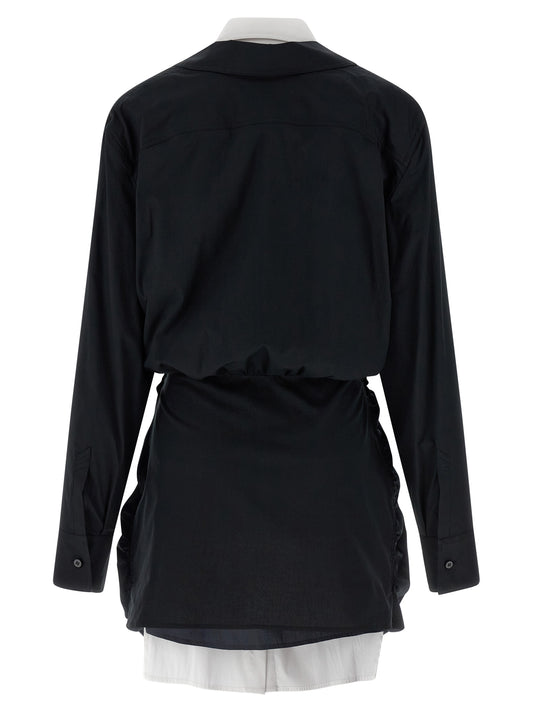 The Attico Bicolor Cotton Short Dress