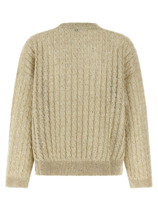 Brunello Cucinelli Beige Linen Cardigan