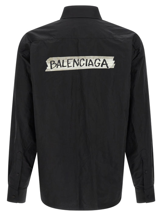 Balenciaga Black Cotton Blouse