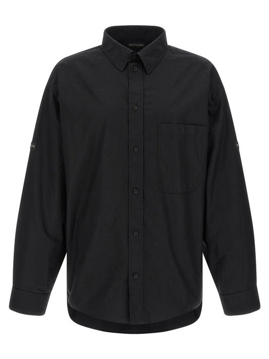 Balenciaga Black Cotton Blouse